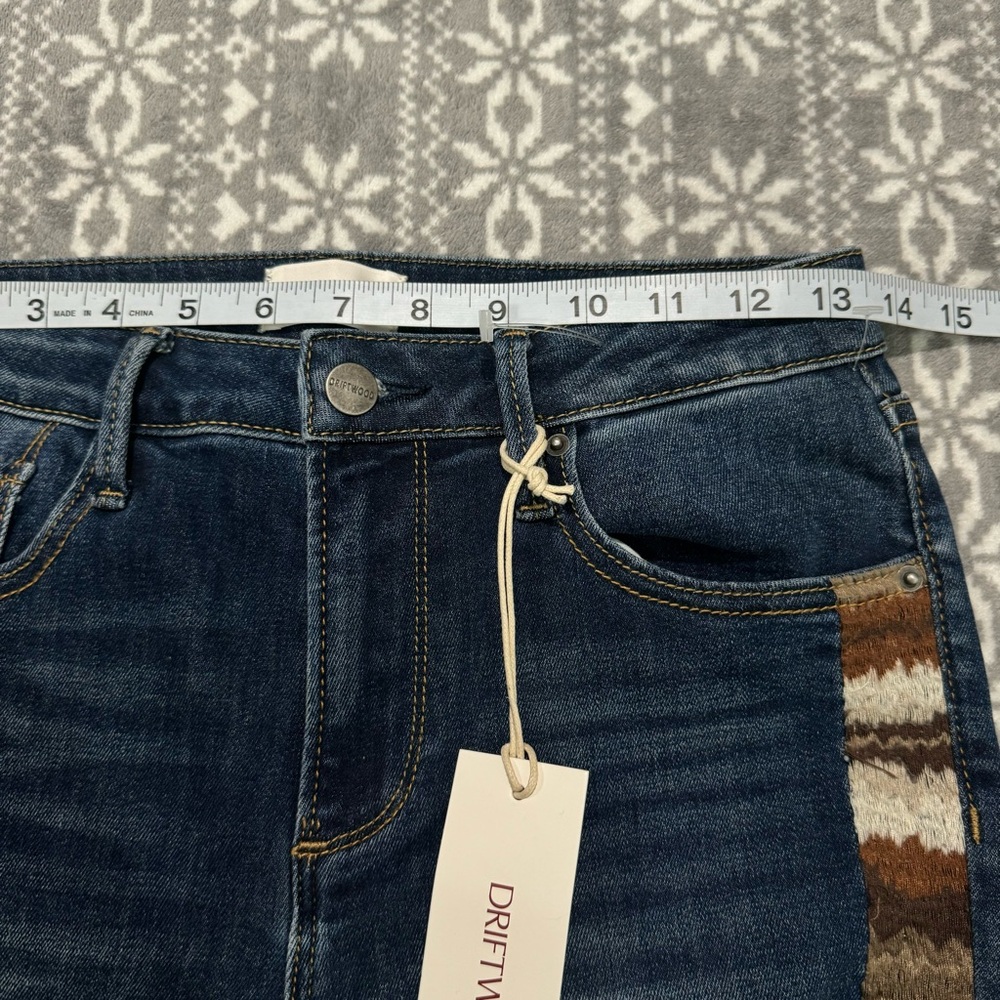 NWT Driftwood x Free People Jackie High Rise Skinny Woodlawn‎  26 x 28 Western - Picture 10 of 11